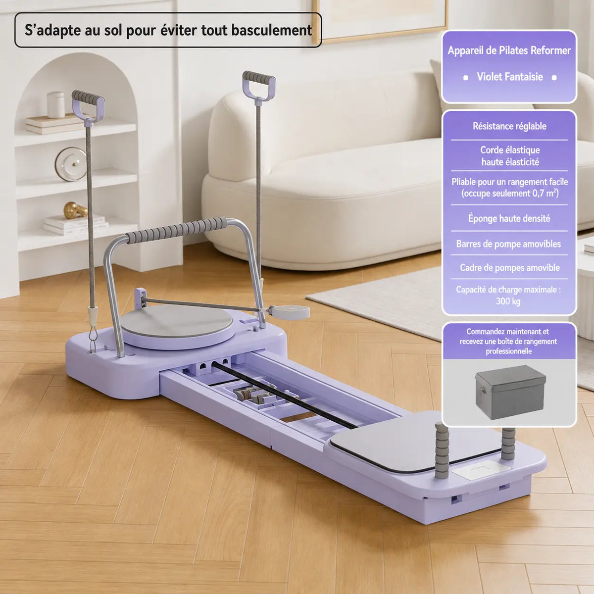 Pilates Reformer Pro – Le Studio de Pilates Professionnel, Pliable et Compact