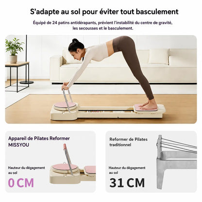 Pilates Reformer Pro – Le Studio de Pilates Professionnel, Pliable et Compact