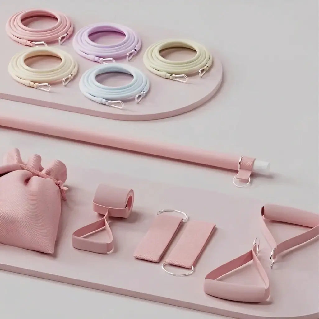 Kit de Fitness Pilates Complet – Bandes de Résistance & Accessoires